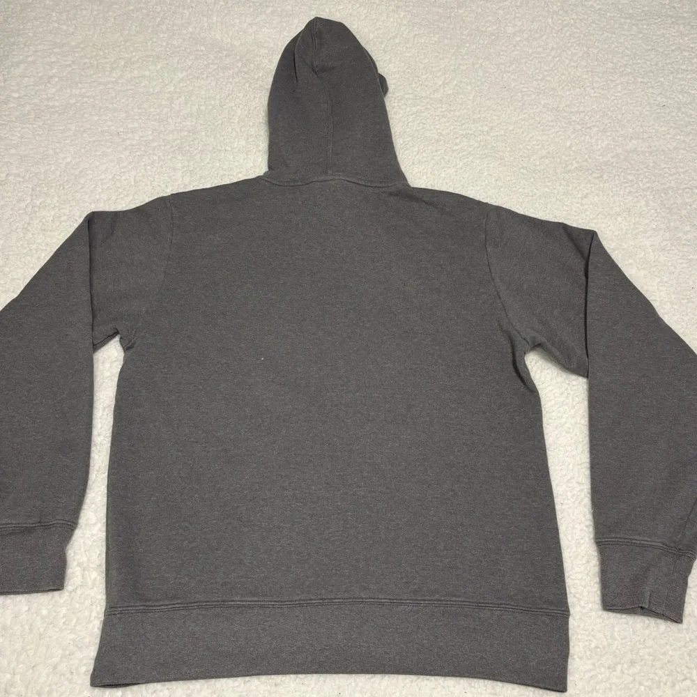 The North Face Men Gray Graphic Front Fleece Hoodie